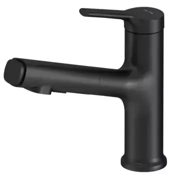 Смеситель для раковины «Am.Pm» X-Joy F85B02922 с выдвижным изливом чёрный матовый