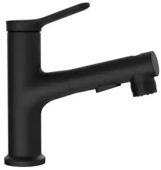 Смеситель для раковины «Belbagno» BB-LVMD-NERO-W0 с выдвижным изливом чёрный матовый