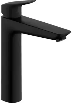 Смеситель для раковины «Hansgrohe» Logis 71090670 с донным клапаном чёрный матовый