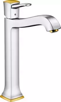 Смеситель для раковины «Hansgrohe» Metropol Classic 31303090 с донным клапаном хром/золото