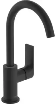 Смеситель для раковины «Hansgrohe» Rebris E 72576670 с донным клапаном чёрный матовый