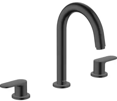 Смеситель для раковины «Hansgrohe» Vernis Blend 71553670 с донным клапаном чёрный матовый
