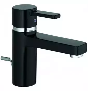Смеситель для раковины «Kludi» Zenta XL 382608675 с донным клапаном чёрный/хром
