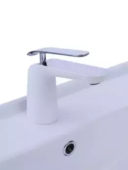 Смеситель для раковины «Lemark» Melange LM4906CW хром/белый