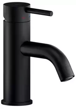 Смеситель для раковины «Nobili» Live LV00118/2BM с донным клапаном чёрный матовый