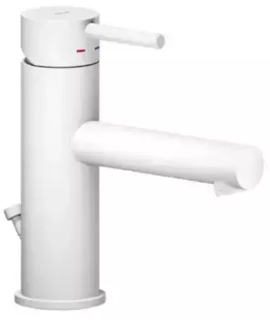 Смеситель для раковины «Nobili» Live LV00418/1WM с донным клапаном белый матовый