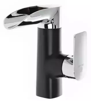 Смеситель для раковины «OneLife» P08-921b чёрный матовый/хром