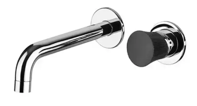 Смеситель для раковины «Paini» Domus 18CR208PZ хром/чёрный матовый