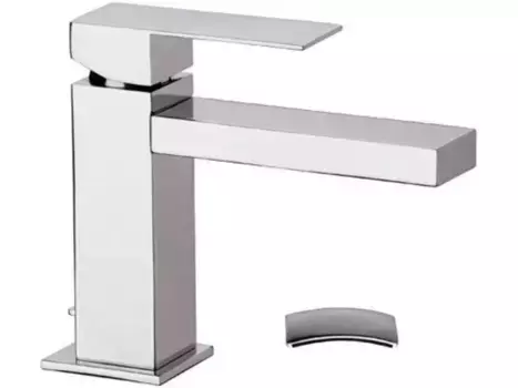 Смеситель для раковины «Remer» Qubica Design QD10 с донным клапаном хром
