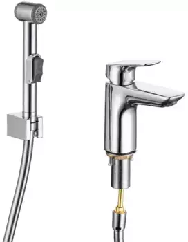 Смеситель для раковины с гигиеническим душем «Акватек» Вега AQ1012CR хром