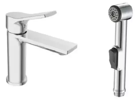 Смеситель для раковины с гигиеническим душем «ESKO» Eiger EG27H хром