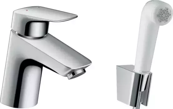 Смеситель для раковины с гигиеническим душем «Hansgrohe» Logis 71290000 хром