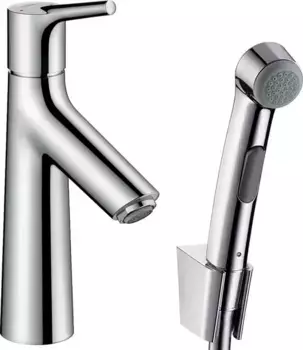 Смеситель для раковины с гигиеническим душем «Hansgrohe» Talis S 72290000 с донным клапаном хром