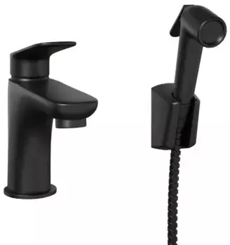 Смеситель для раковины с гигиеническим душем «Paini» Laguna LAYO205/574 чёрный