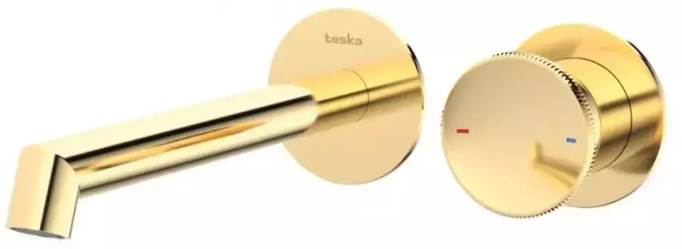 Смеситель для раковины «Teska» Arte E5507 золото