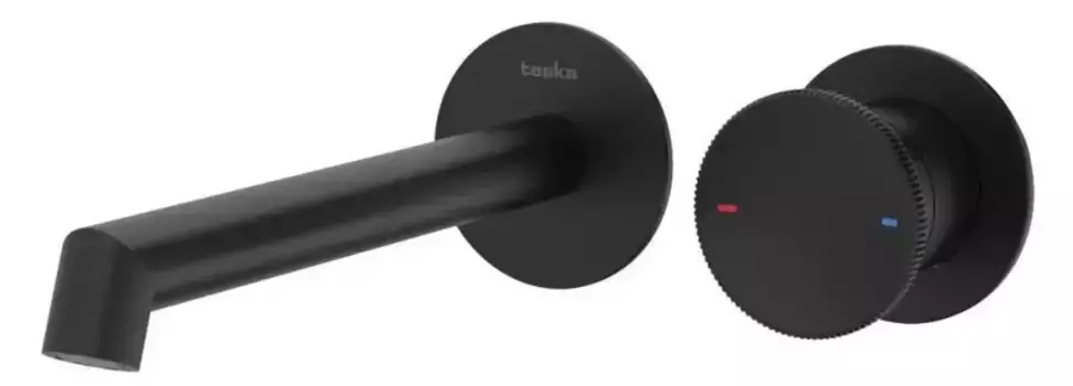 Смеситель для раковины «Teska» Arte E5508 чёрный матовый