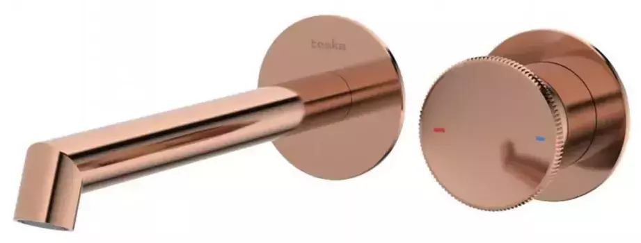 Смеситель для раковины «Teska» Arte E5509 розовое золото