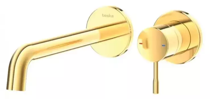 Смеситель для раковины «Teska» Atlas E5707 золото