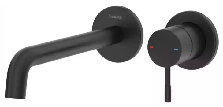 Смеситель для раковины «Teska» Atlas E5708 чёрный матовый
