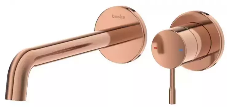 Смеситель для раковины «Teska» Atlas E5709 розовое золото