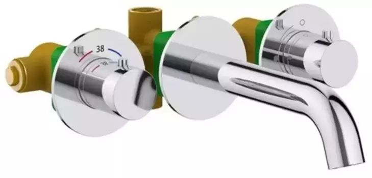 Смеситель для раковины «Timo» Saona 2381/00SM с термостатом хром