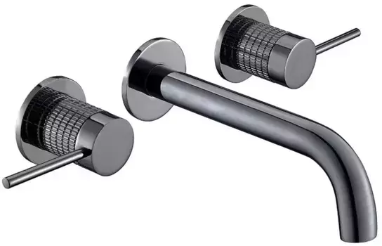 Смеситель для раковины «Vincea» Groove VBFW-4G1GM вороненая сталь