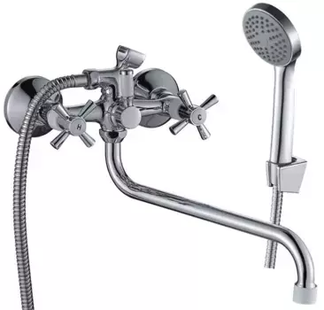 Смеситель для ванны «Decoroom» DR51045-White хром/белый