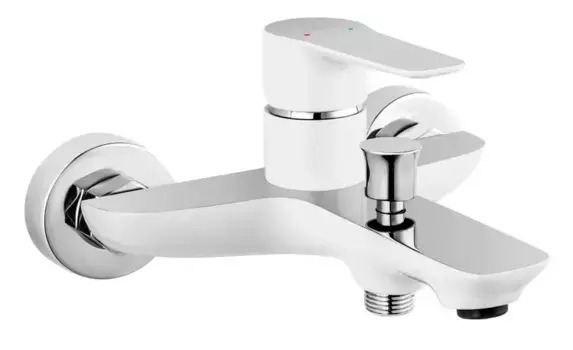 Смеситель для ванны «Ferro» Adore BDR1 белый/хром