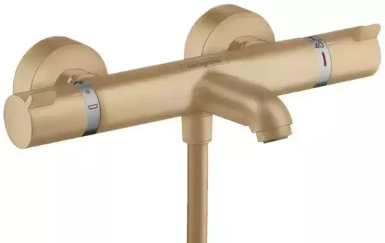 Смеситель для ванны «Hansgrohe» Ecostat Comfort 13114140 с термостатом шлифованная бронза