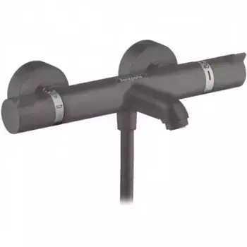 Смеситель для ванны «Hansgrohe» Ecostat Comfort 13114340 с термостатом шлифованный чёрный хром