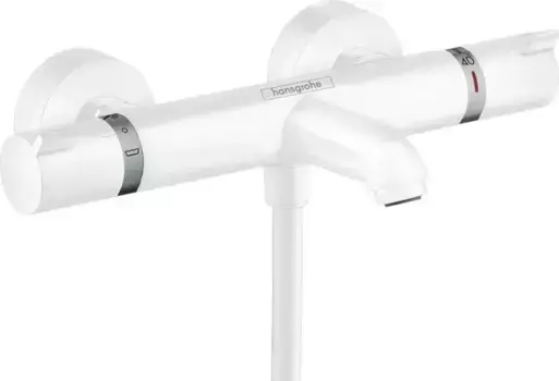 Смеситель для ванны «Hansgrohe» Ecostat Comfort 13114700 с термостатом белый матовый