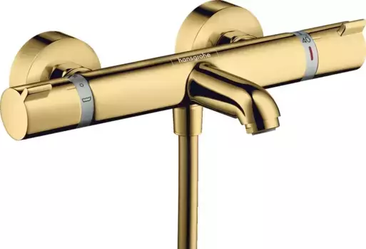 Смеситель для ванны «Hansgrohe» Ecostat Comfort 13114990 с термостатом полированное золото
