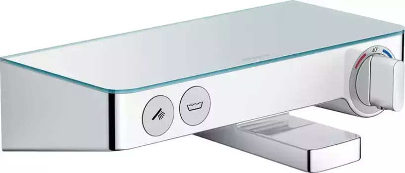 Смеситель для ванны «Hansgrohe» Shower Tablet Select 13151400 с термостатом белый/хром