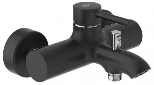 Смеситель для ванны «Ideal Standard» Ceraline BC199U4 чёрный матовый/хром