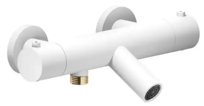 Смеситель для ванны «Nobili» Live LV00010/1WM с термостатом белый матовый