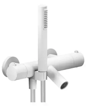 Смеситель для ванны «Nobili» Live LV00010/2WM с термостатом белый матовый