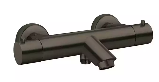 Смеситель для ванны «Paini» Cox 78PZ111TH с термостатом чёрный матовый