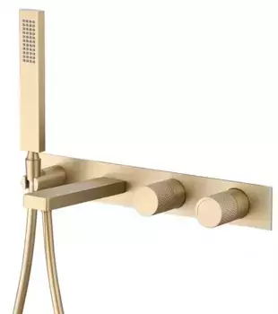 Смеситель для ванны с душем «Abber» Rund AF8730G матовое золото