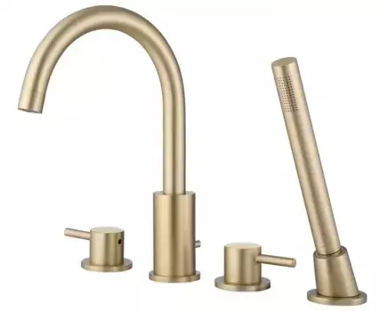 Смеситель на борт ванны «Abber» Wasser Kreis AF8113G матовое золото