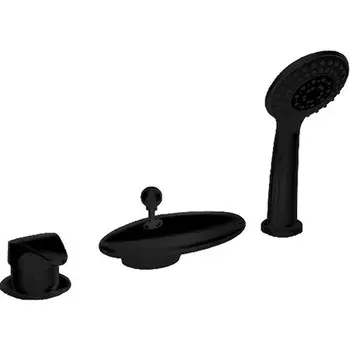 Смеситель на борт ванны «Bravat» Niagara F5140197BM-RUS чёрный матовый