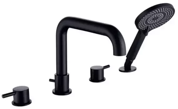 Смеситель на борт ванны «Caprigo» Don 53-410-NER чёрный матовый