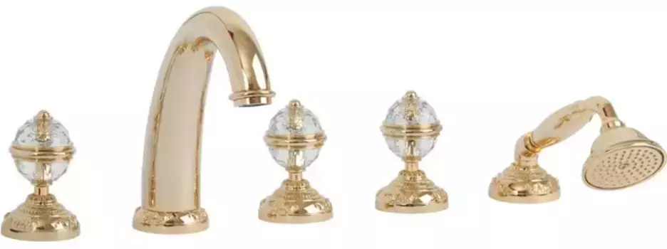 Смеситель на борт ванны «Migliore» Cristalia 27182 золото