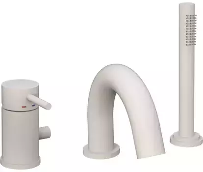 Смеситель на борт ванны «Paffoni» Light LIG047BO белый матовый