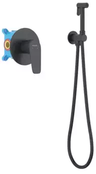 Смеситель с гигиеническим душем «Акватек» Бетта AQ1119MB черный матовый