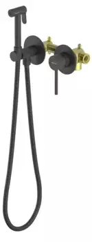 Смеситель с гигиеническим душем «Акватек» Европа AQ1319MB черный матовый