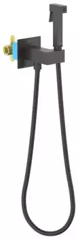 Смеситель с гигиеническим душем «Акватек» Лира AQ1025MB черный матовый