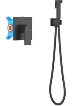 Смеситель с гигиеническим душем «Акватек» Лира AQ1419MB черный матовый