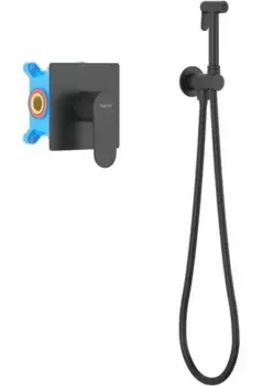 Смеситель с гигиеническим душем «Акватек» Оберон AQ1219MB черный матовый
