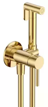 Смеситель с гигиеническим душем «AQUAme» Siena AQM6217GG золото