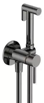 Смеситель с гигиеническим душем «AQUAme» Siena AQM6217GM оружейная сталь